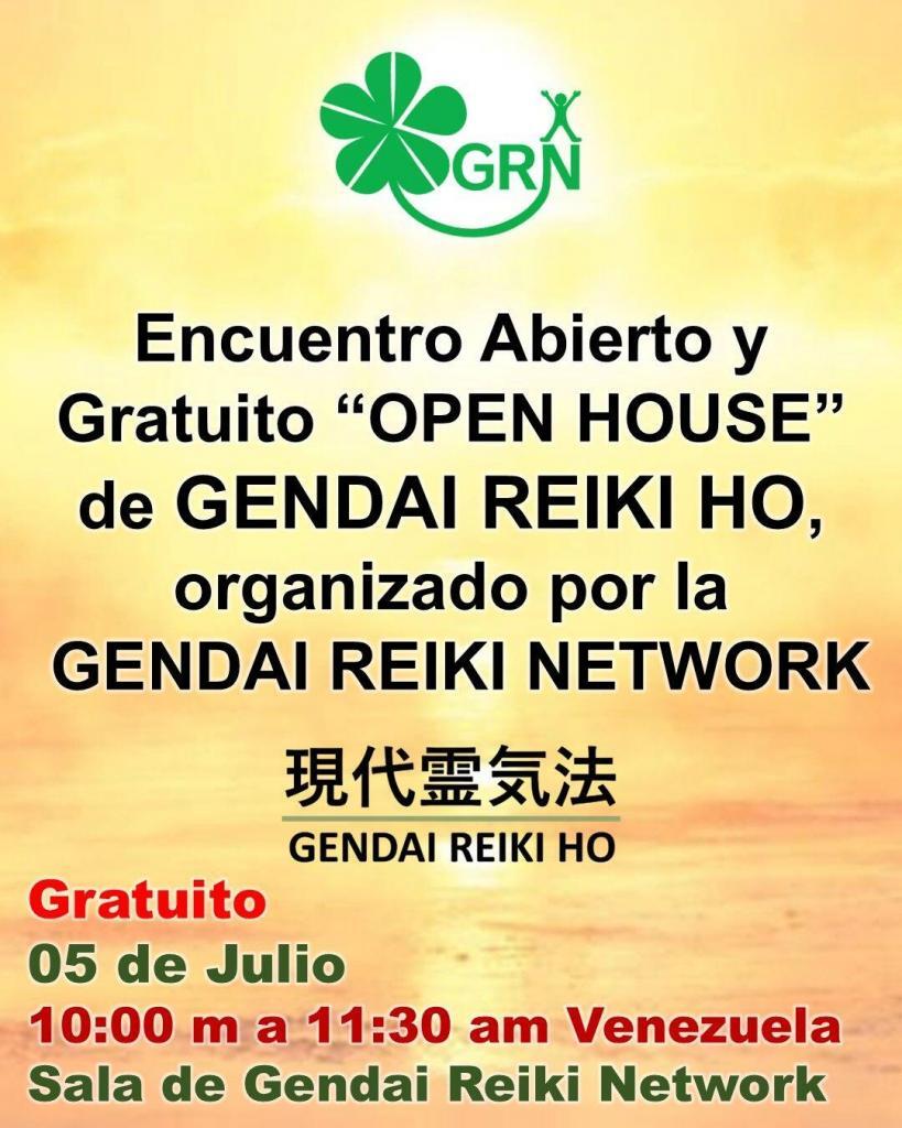 Encuentro Abierto y Gratuito Gendai Reiki Ho Encuentro Abierto y Gratuito de Gendai Reiki Ho, organizado por la Gendai Reiki Network Internacional.