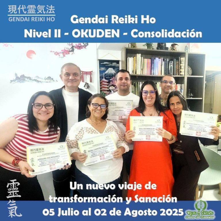 Hoy celebro la consolidación de seis(6) practicantes de Gendai Reiki Ho, al finalizar el Nivel…