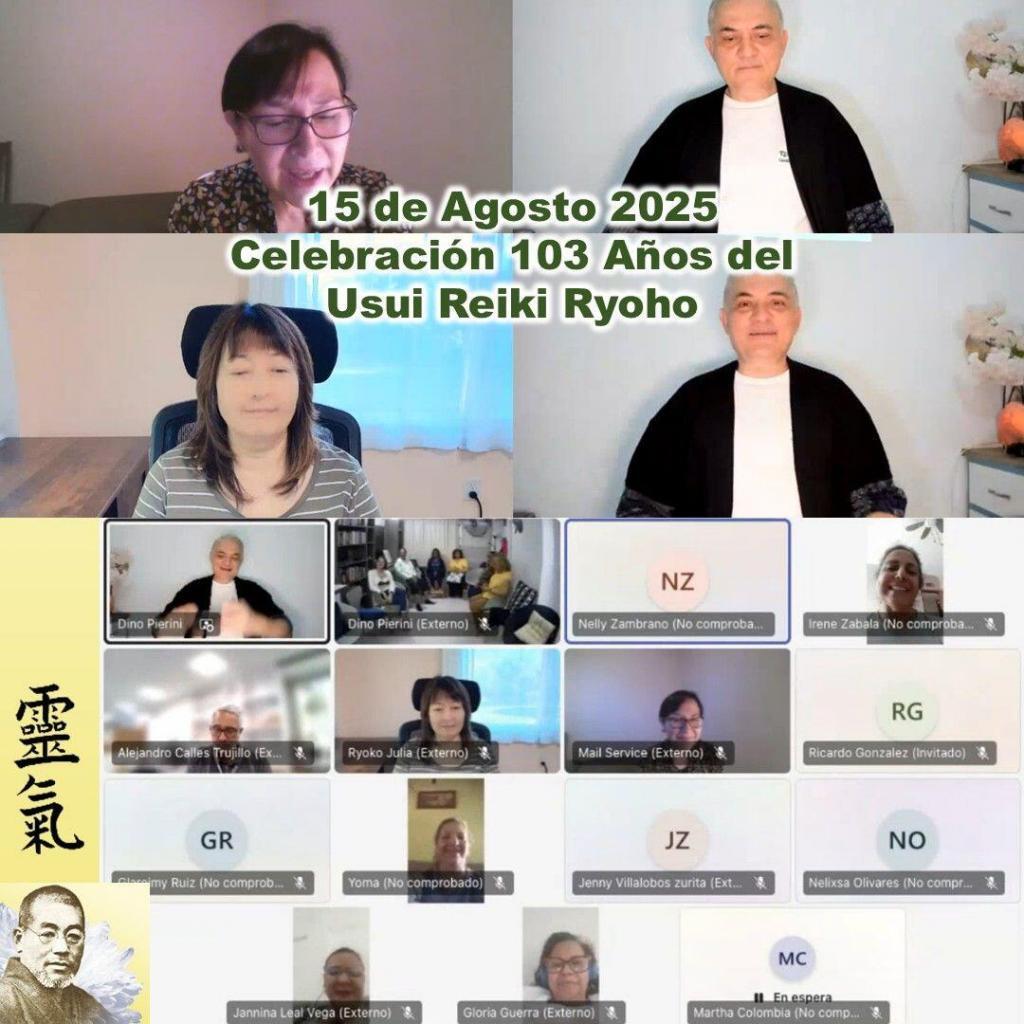 15 de Agosto 2025 Celebracion del Usui Reiki RYoho 15 de Agosto 2025, celebración de los 103 Años del Usui Reiki Ryoho en Casa Reiki y Salud