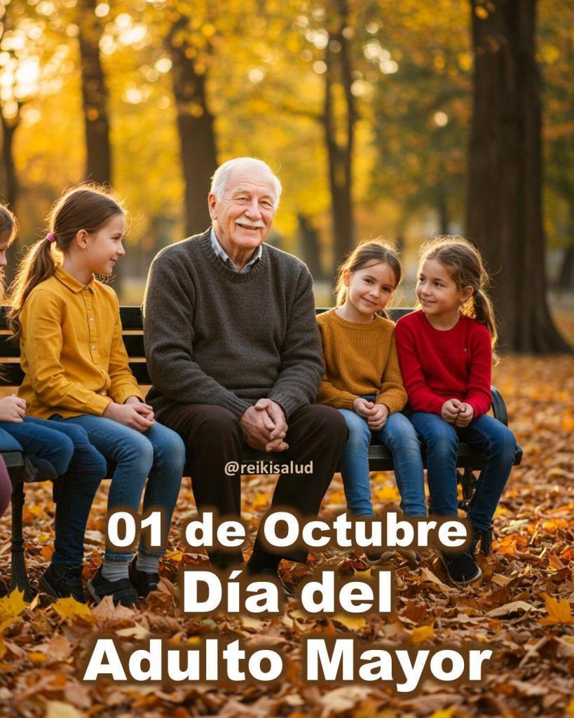 Dia del Adulto Mayor Honremos el 1° de octubre: Día Internacional del Adulto Mayor.