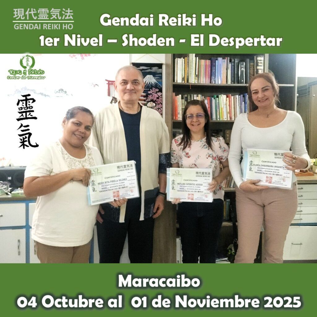 Shoden Noviembre 2025 No 1 Hoy celebro tres (3) nuevos practicantes de Gendai Reiki Ho