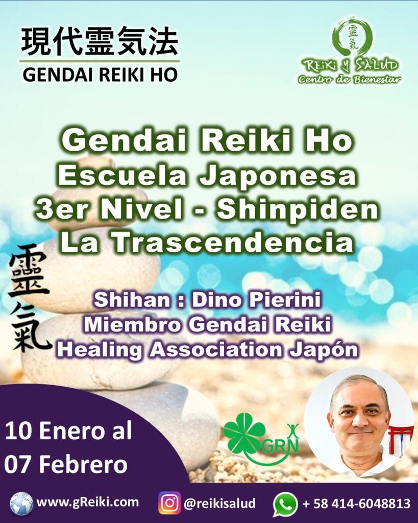 Shinpiden 10 Enero 2026 Curso Gendai Reiki Ho nivel III, Shinpiden – [Expansión y Trascendencia – Nivel III] en Casa Reiki y Salud
