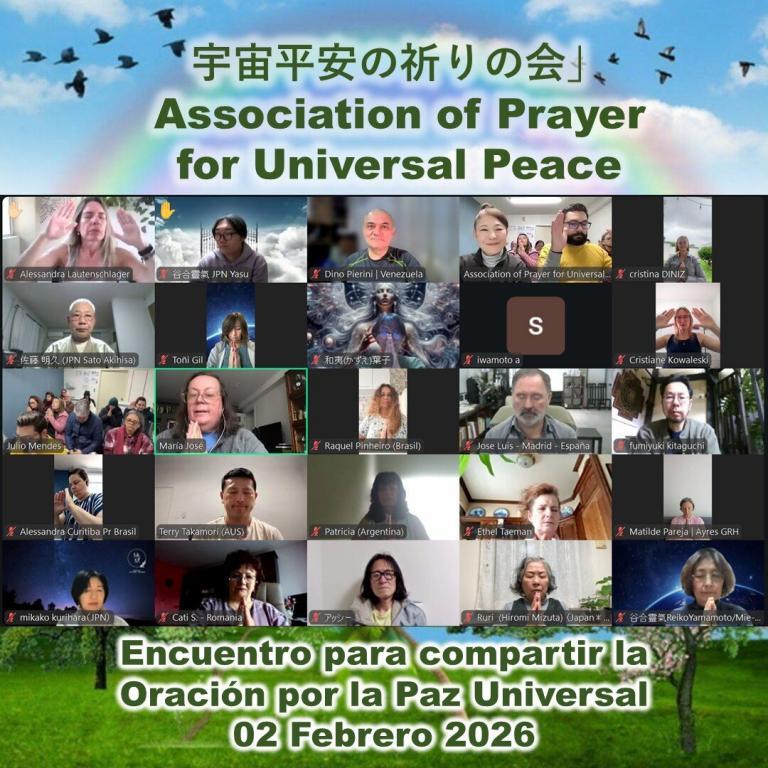 Encuentro para compartir la Paz Universal y Hatsurei Ho hoy 02 Febrero 2026