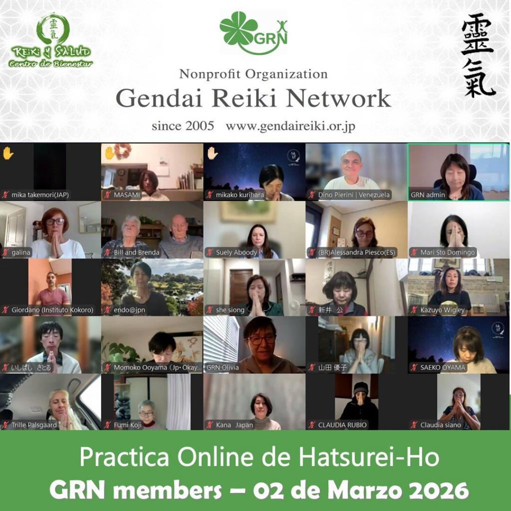 Hatsureiho 02 Marzo 2026 Encuentro para compartir la Paz Universal y Hatsurei Ho hoy 2 de Marzo 2026