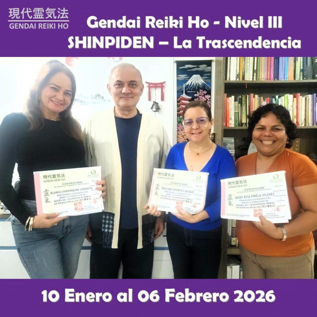 Shinpiden 06 febrero 2 🙏Hoy Celebro tres (3) nuevos Certificados en Shinpiden (3er Nivel) de Gendai Reiki Ho, recibidos por Blanca Urdaneta, Heidy Rita Pirela y Meyling Sifontes. Gracias gracias gracias