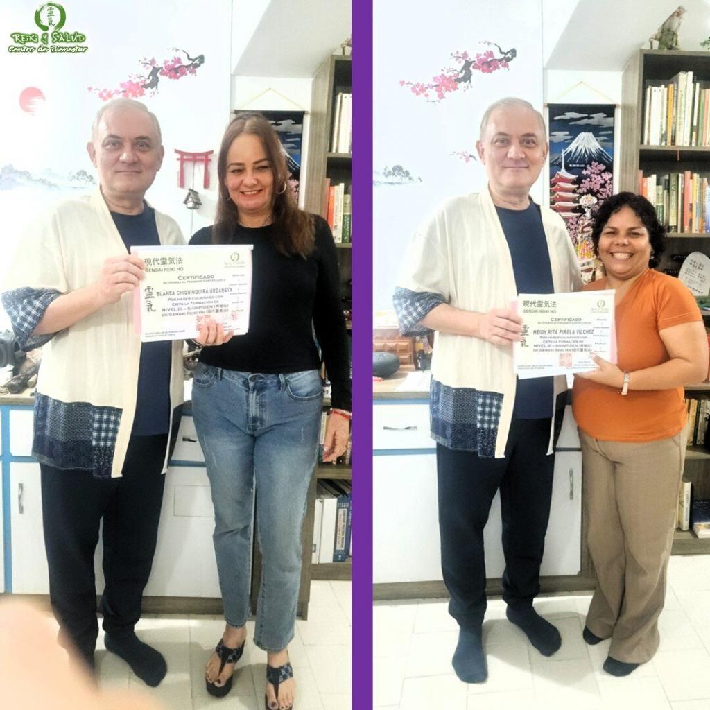 Shinpiden 06 febrero 3 🙏Hoy Celebro tres (3) nuevos Certificados en Shinpiden (3er Nivel) de Gendai Reiki Ho, recibidos por Blanca Urdaneta, Heidy Rita Pirela y Meyling Sifontes. Gracias gracias gracias
