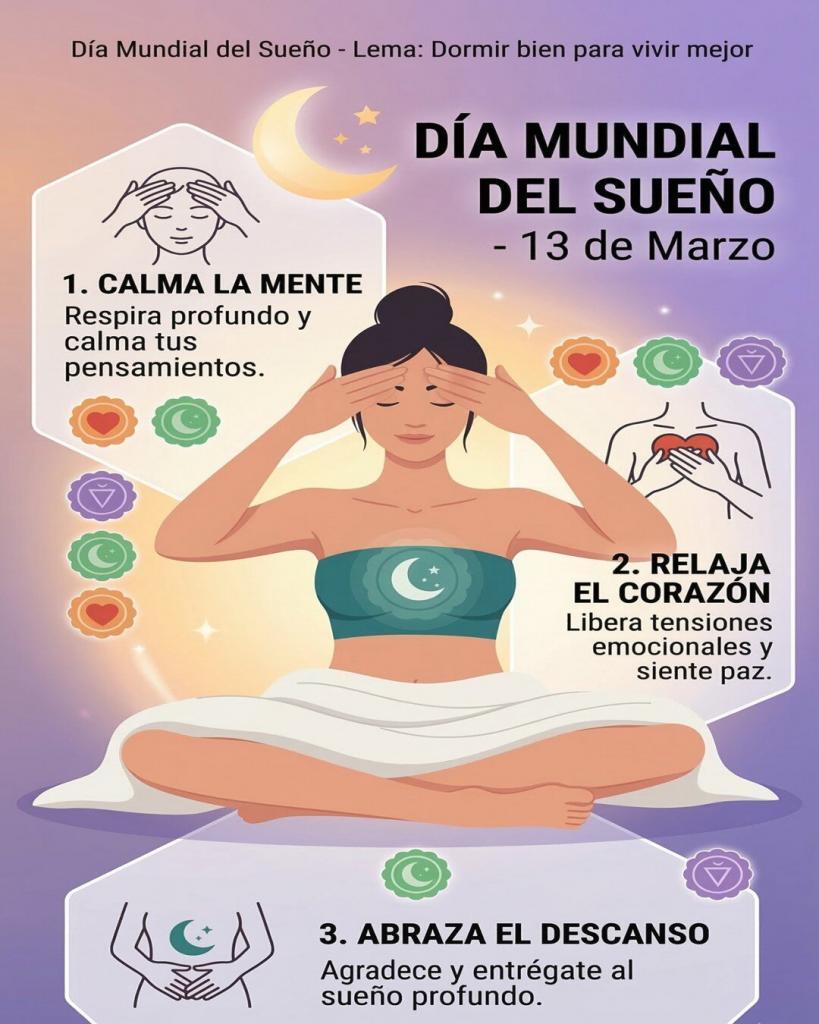 Dia mundial del sueno 13 de marzo ¿Cansado de contar ovejas? 💤 El 13 de marzo es tu día para sanar tu sueño.