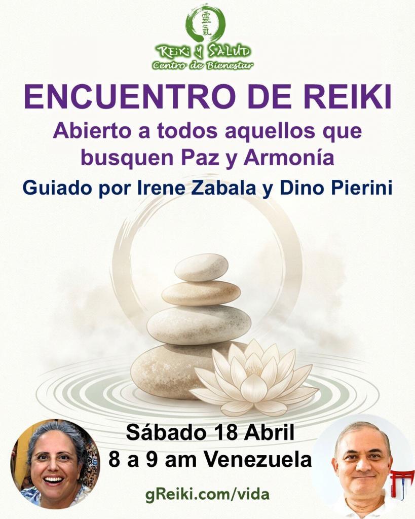 Encuentro de Reiki Gratuito en Casa Reiki y Salud 18 de Abril Encuentro Gratuito de REIKI en Casa Reiki y Salud